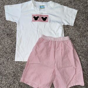 Smocked Mouse Ears Set